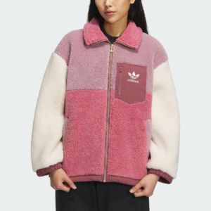 (WMNS) Adidas Originals Sherpa Jackets 'Pink' IN0988 sold by KicksCrew