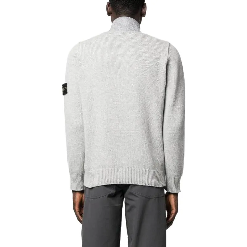STONE ISLAND Cardigan Sweater 'Grey' 7715547A3-V0061 sold by KicksCrew product image thumbnail 2