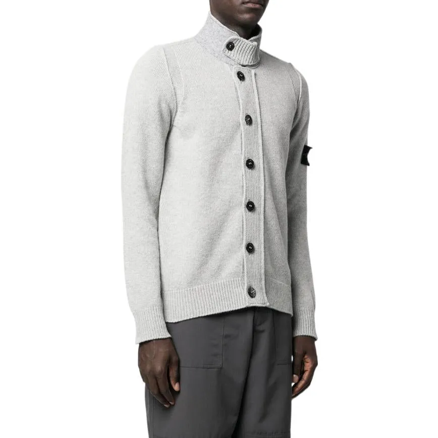 STONE ISLAND Cardigan Sweater 'Grey' 7715547A3-V0061 sold by KicksCrew product image thumbnail 3