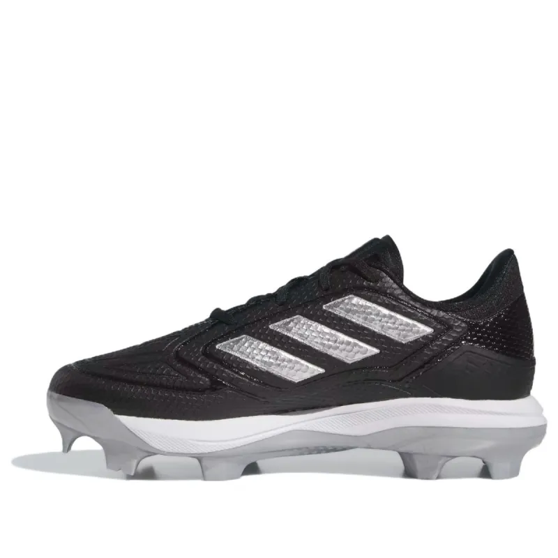 (WMNS) adidas Adizero PureHustle 3 TPU Cleats 'Black Silver Metallic' IG7136 sold by KicksCrew