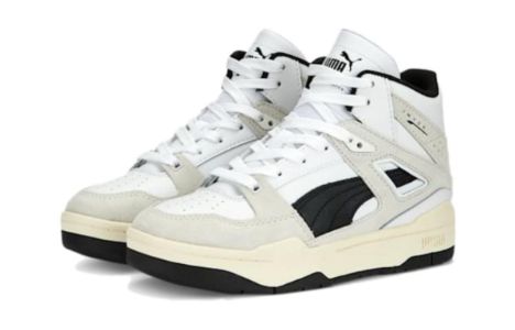 (GS) PUMA Slipstream Mid Heritage Sneakers 'White Beige Black' 393057-01 sold by KicksCrew