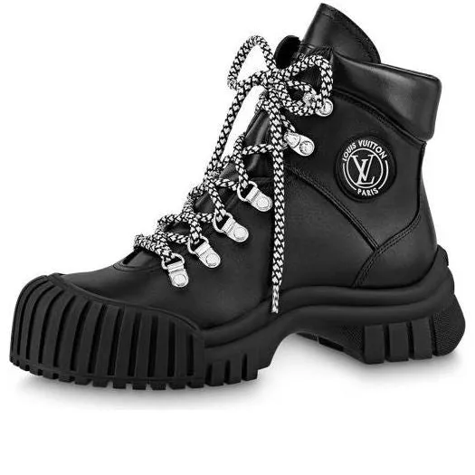 (WMNS) LOUIS VUITTON LV Ruby Flat Ranger Boots 'Black' 1AAM5U sold by KicksCrew