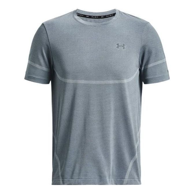 Under Armour Rush™ Seamless Legacy T-Shirt 'Grey Blue' 1376781-465 sold by KicksCrew