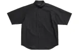 Balenciaga Tape Type Short Sleeve Shirt Large Fit 'Black' 738761TNM601000 sold by KicksCrew