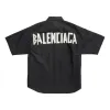Balenciaga Tape Type Short Sleeve Shirt Large Fit 'Black' 738761TNM601000 sold by KicksCrew