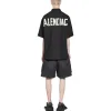 Balenciaga Tape Type Short Sleeve Shirt Large Fit 'Black' 738761TNM601000 sold by KicksCrew