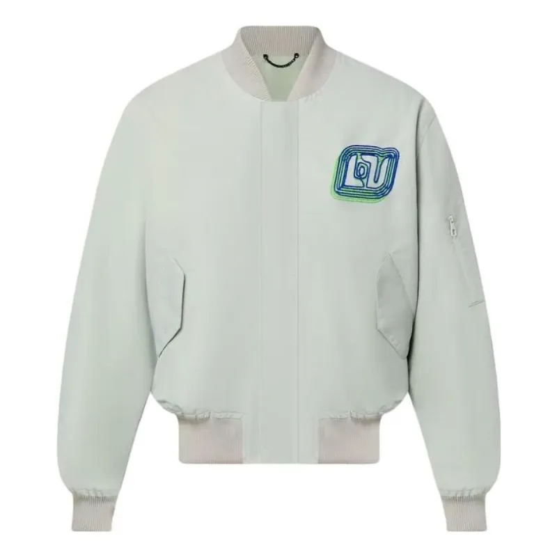 LOUIS VUITTON Embroidered Lightweight Bomber Jacket 'Light Green' 1ABXSY sold by KicksCrew