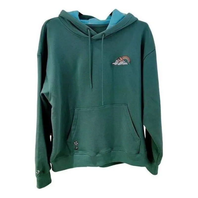 Converse Rainbow Cloud Graphic Pullover Hoodie 'Green' 10025518-A02 sold by KicksCrew