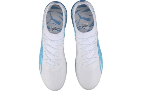 PUMA Ultra Ultimate MG 'White/Light Blue' 107301-01 sold by KicksCrew