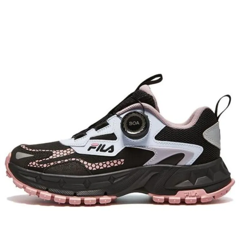 (GS) FILA BOA Running Shoes 'Black White Pink' K15B342503FBB sold by KicksCrew