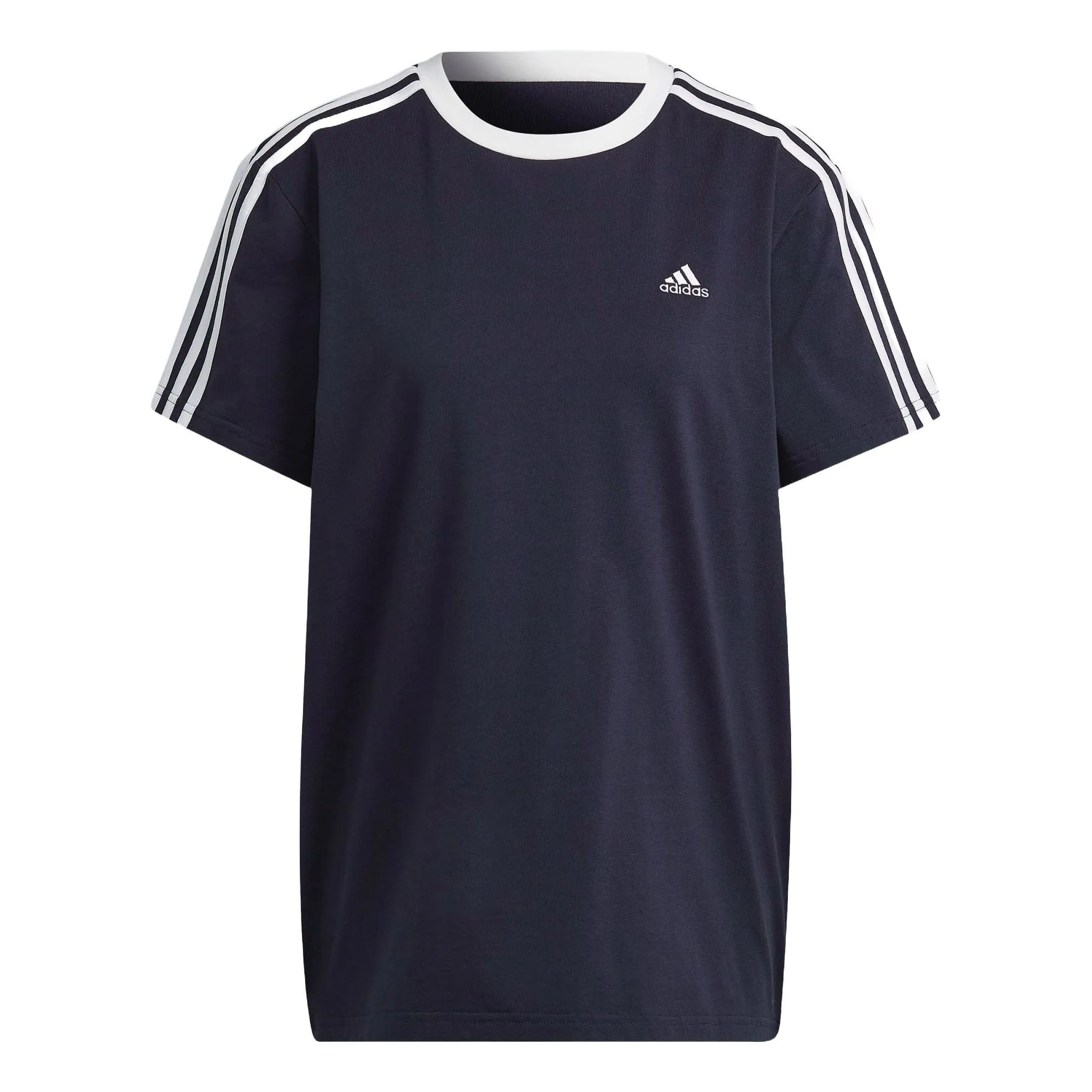 (WMNS) adidas Essentials 3-Stripes T-shirt Asia Sizing 'Navy White' HC0105 sold by KicksCrew