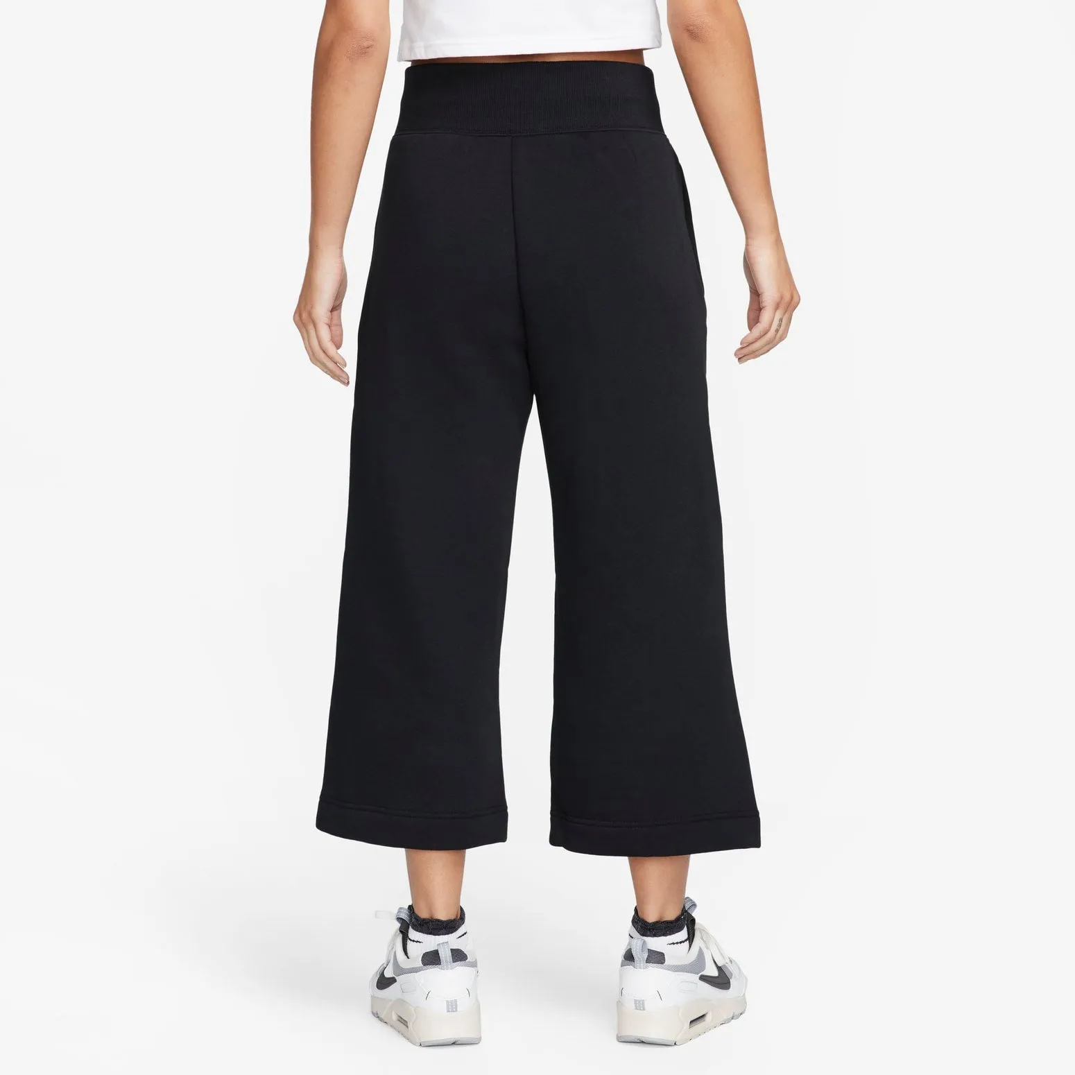 (WMNS) Nike Phoenix Fleece High-Waisted Cropped Sweatpants 'Black' FB8417-010 sold by KicksCrew product image thumbnail 2