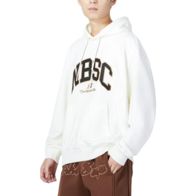 New Balance Logo Print Hoodie 'White Tan' 5CC44353-IV sold by KicksCrew product image thumbnail 5