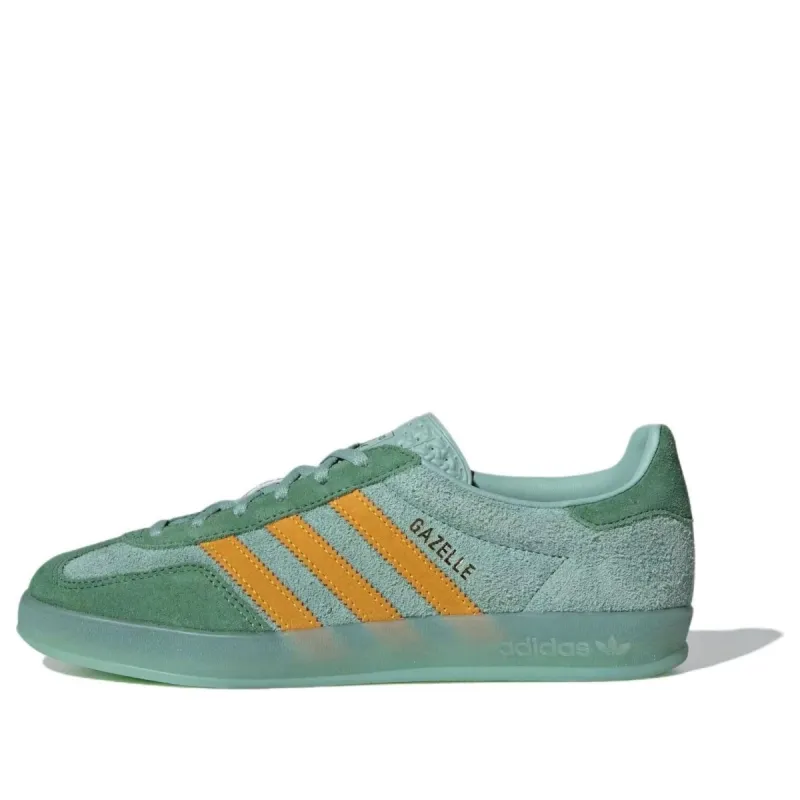 (WMNS) adidas originals GAZELLE INDOOR Shoes 'Green Orange' IG6783 sold by KicksCrew