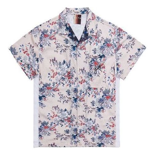 KITH Floral Panel Camp Shirt 'Ivory Multi' KH3658-104 sold by KicksCrew