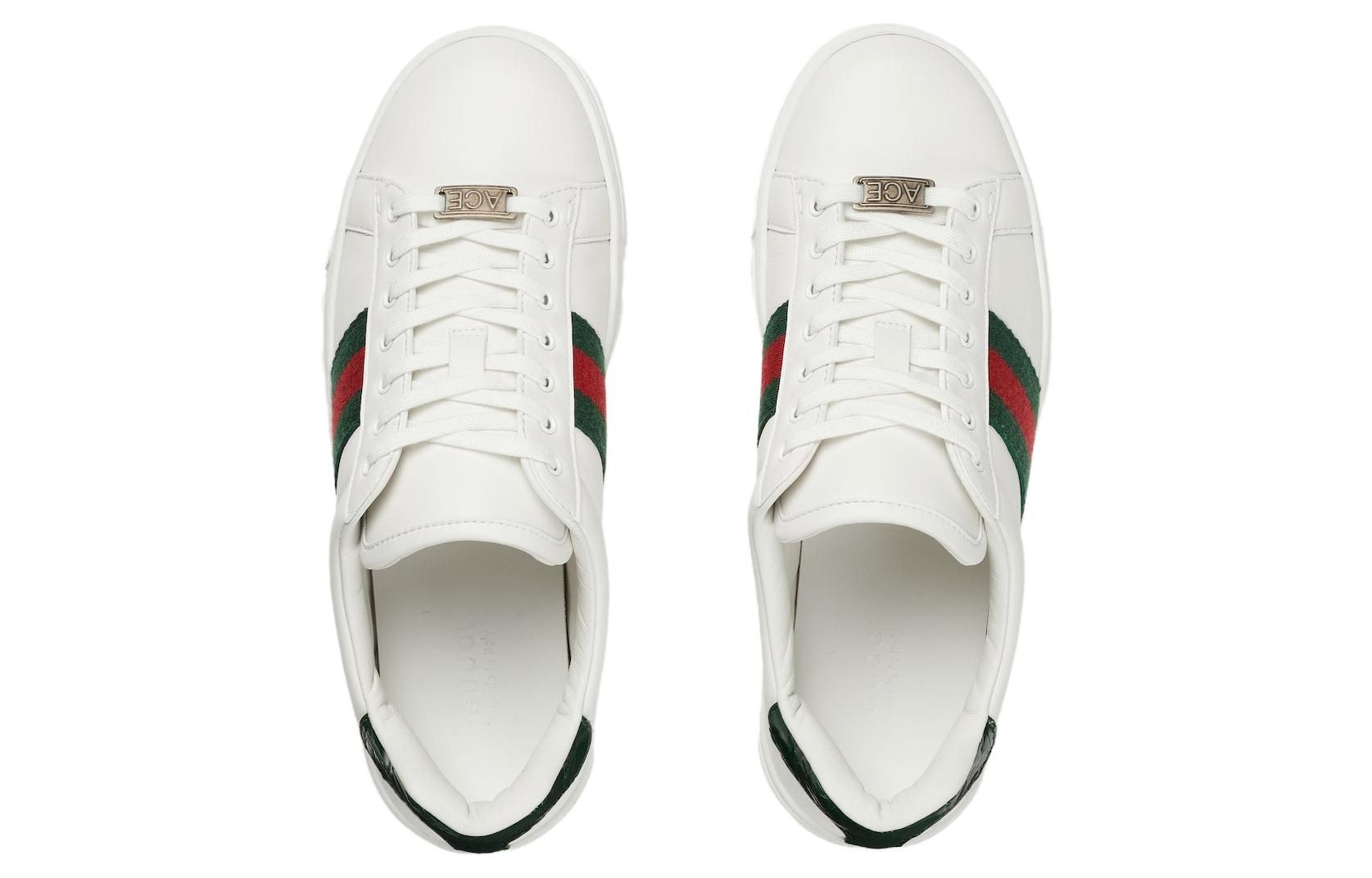 (WMNS) GUCCI Ace Leather Sneakers 'White Green Red' 757943-AACAG-9055 sold by KicksCrew product image thumbnail 3