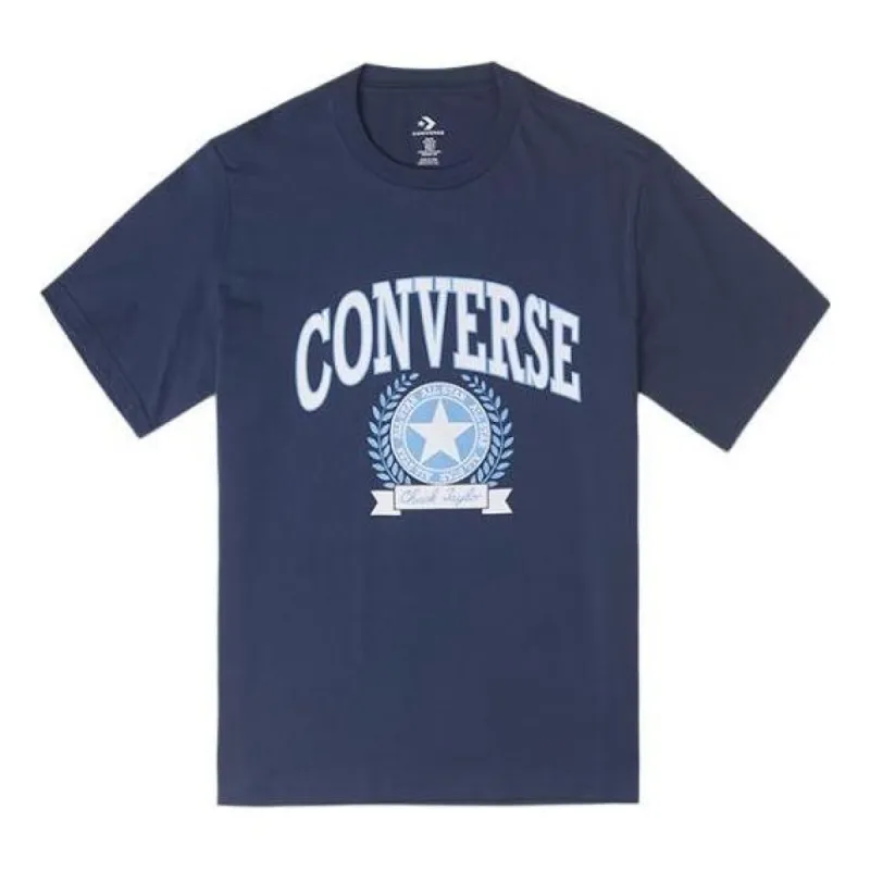 Converse Retro Collegiate Graphic T-Shirt 'Blue' 10025275-A02 made by Converse