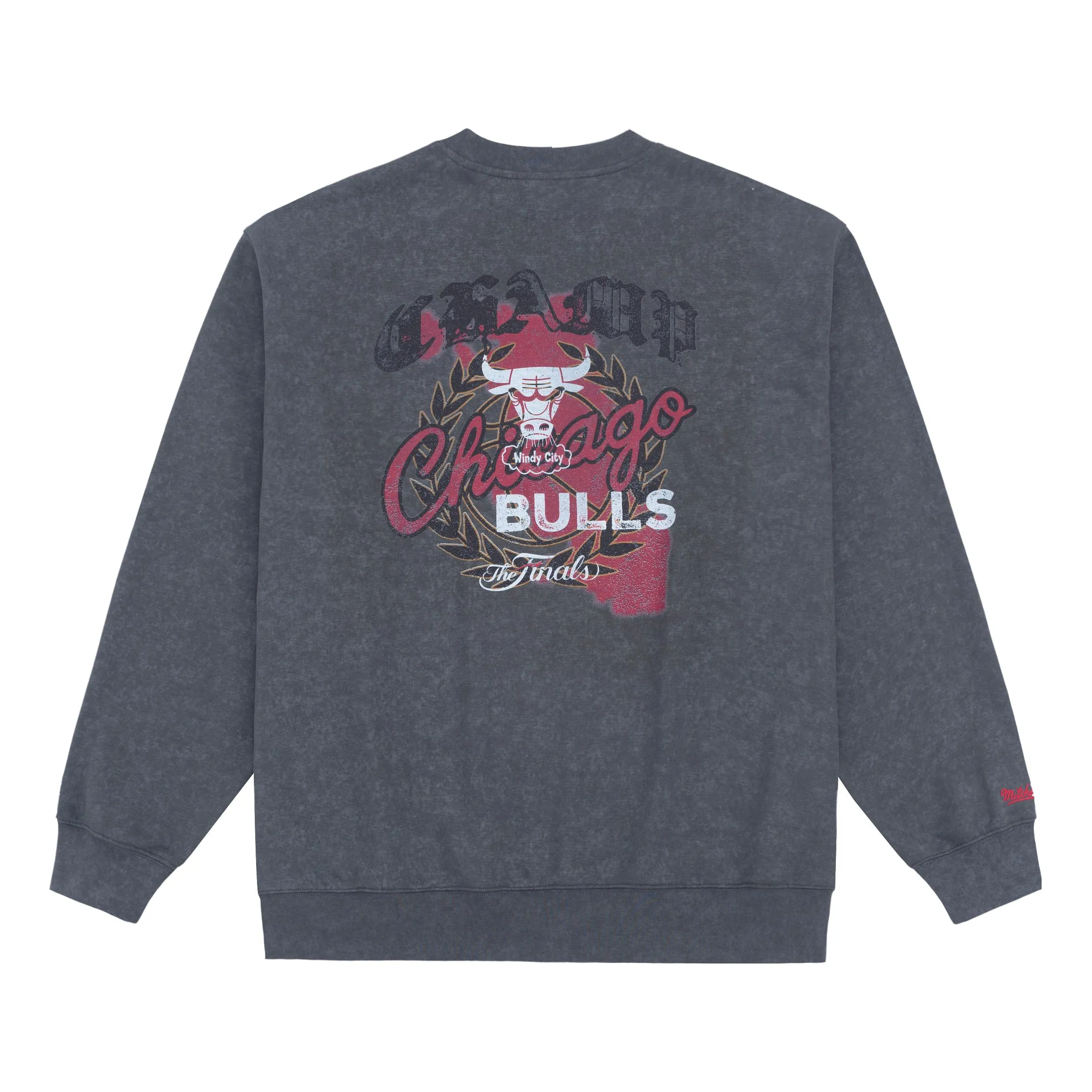 Mitchell & Ness x NBA Chicago Bulls Small Logo Sweatshirt 'Grey' MNJYFWHD23093001 sold by KicksCrew product image thumbnail 2