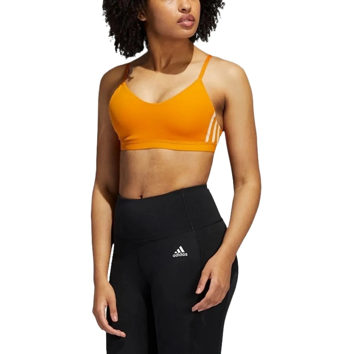(WMNS) adidas All Me 3-Stripes Bra 'Orange' GU7061 sold by KicksCrew product image thumbnail 3