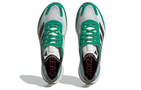 Adidas Adizero Boston 11 Running Shoes 'White Tint Black Court Green' HQ3694 sold by KicksCrew