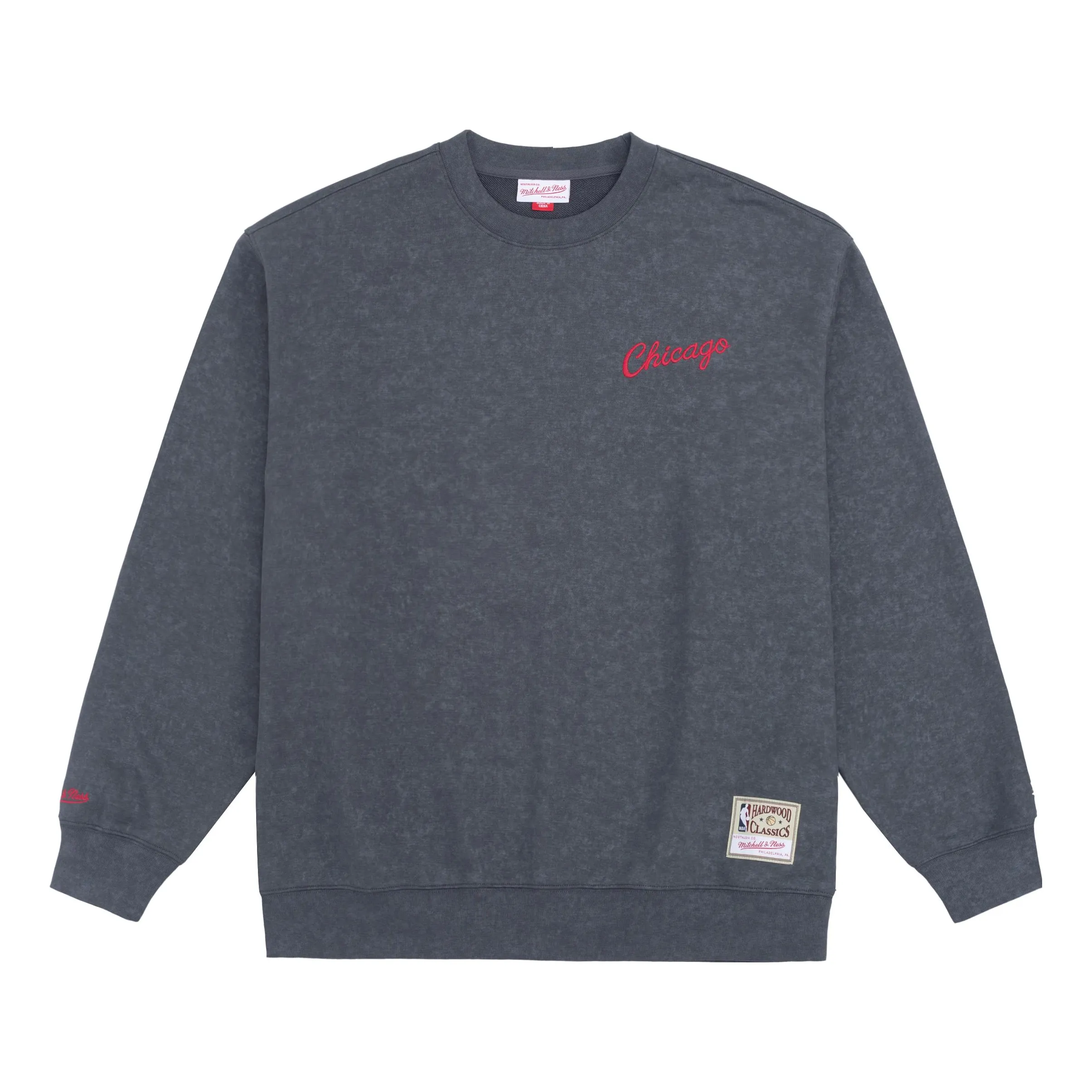 Mitchell & Ness x NBA Chicago Bulls Small Logo Sweatshirt 'Grey' MNJYFWHD23093001 sold by KicksCrew
