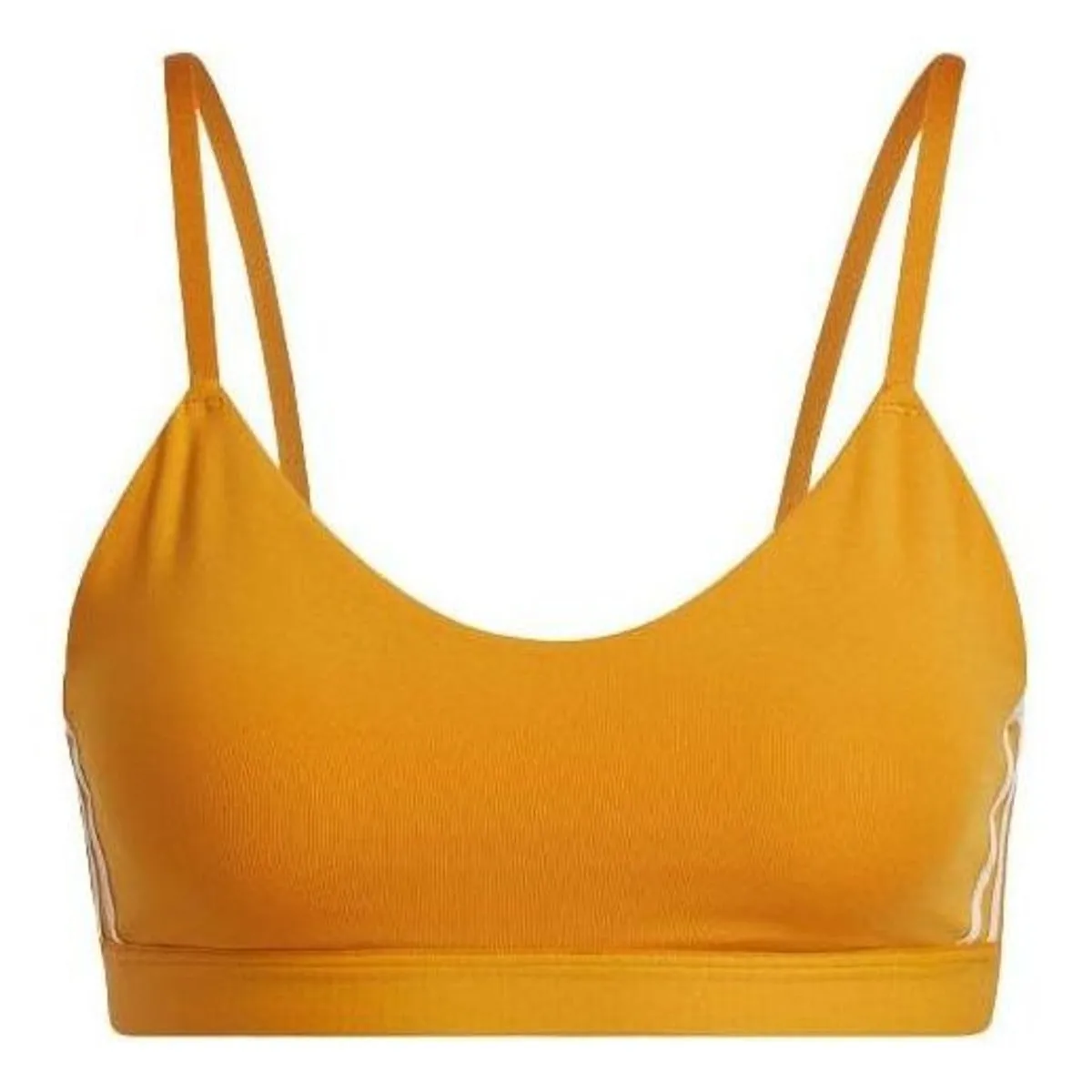 (WMNS) adidas All Me 3-Stripes Bra 'Orange' GU7061 sold by KicksCrew