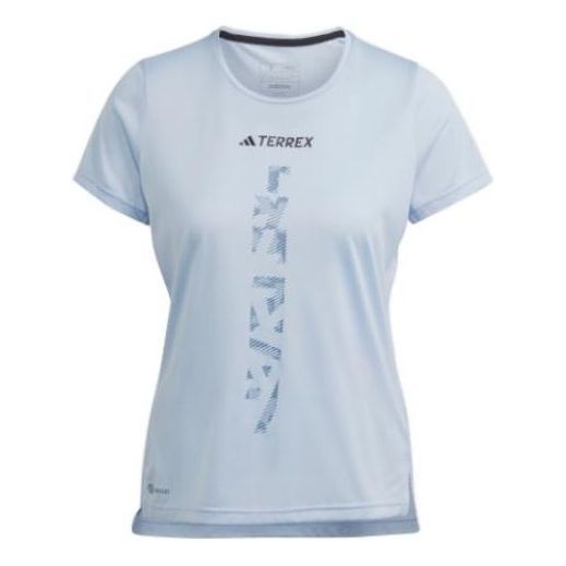 (WMNS) adidas TERREX Agravic Trail Running Tee 'Light Blue' HL1730 sold by KicksCrew