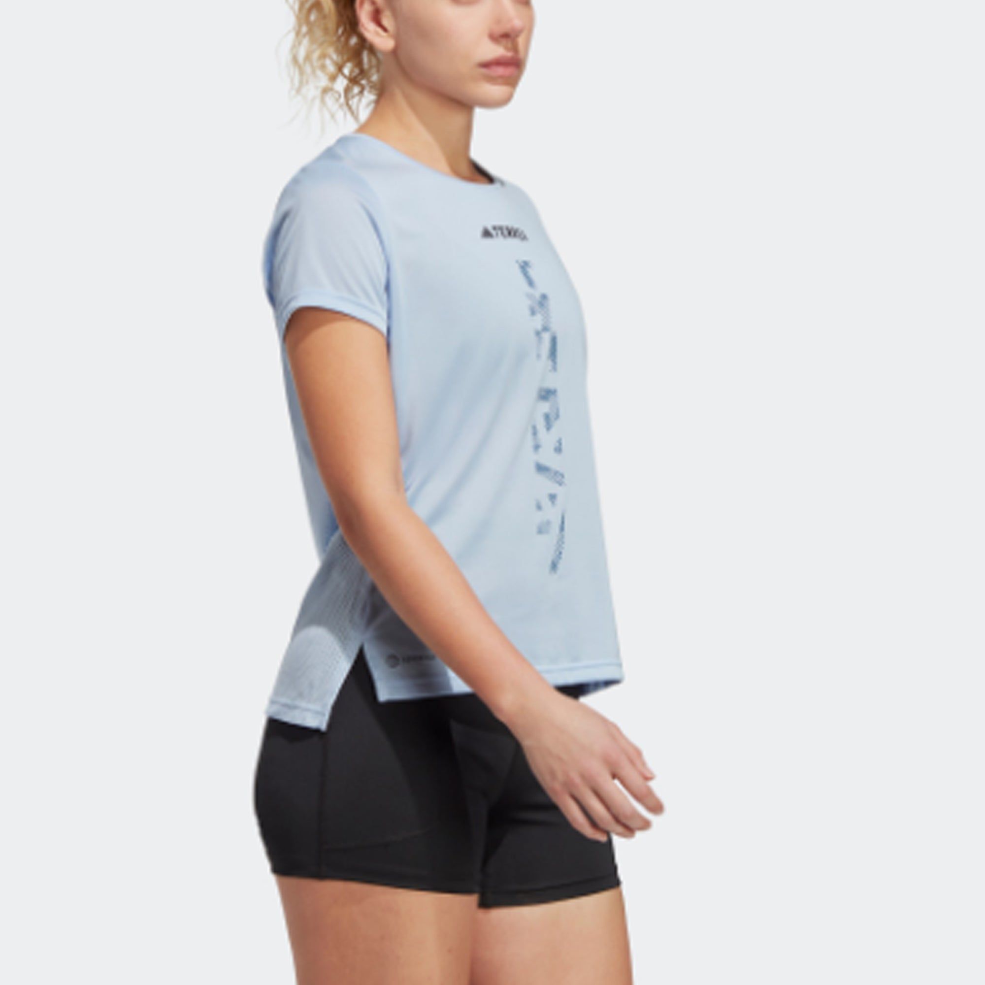 (WMNS) adidas TERREX Agravic Trail Running Tee 'Light Blue' HL1730 sold by KicksCrew product image thumbnail 4