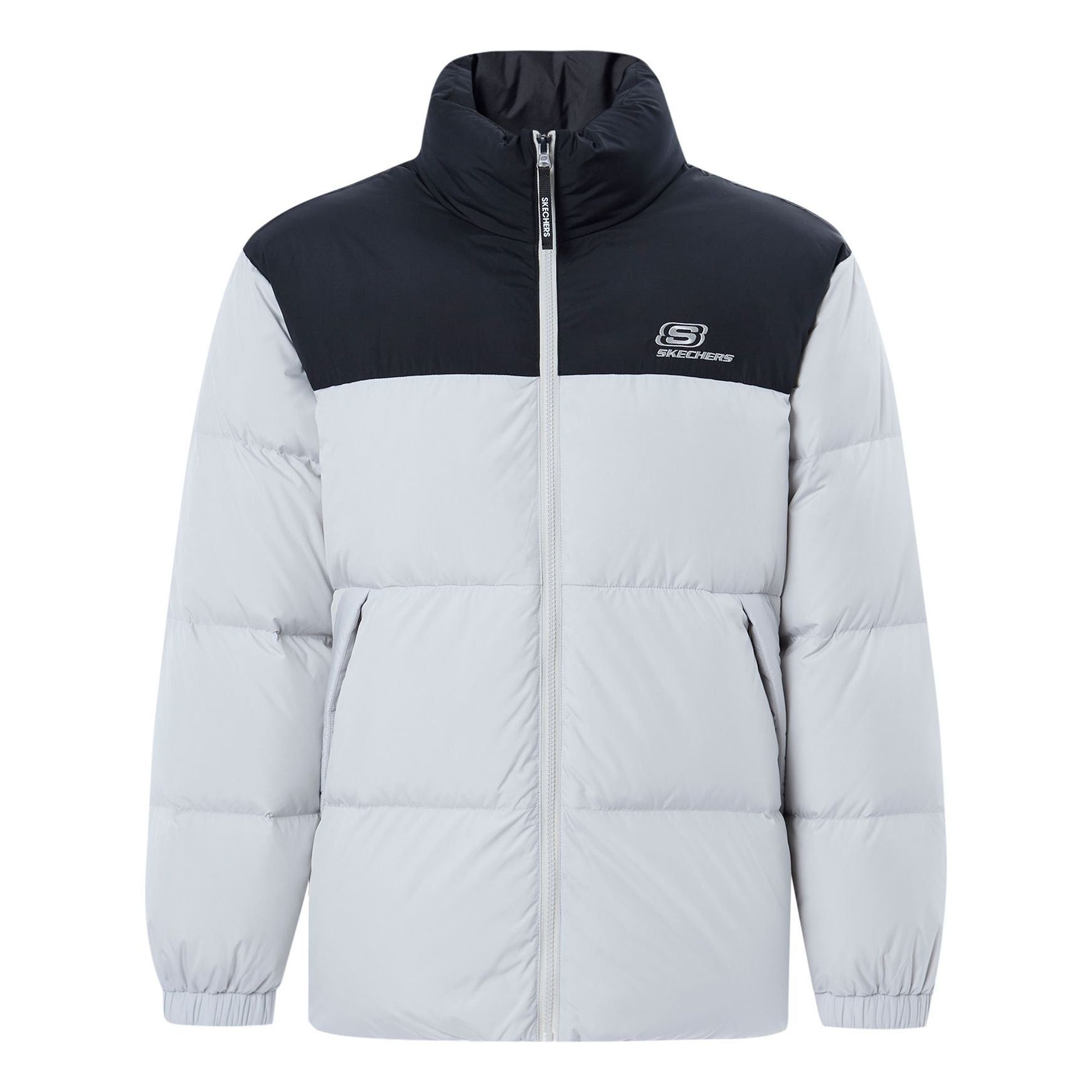 Skechers Casual Down Jacket 'Grey Black' L423U106-00MV sold by KicksCrew