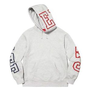 Supreme State Hooded Sweatshirt 'Grey Black Red' SUP-FW22-004 sold by KicksCrew