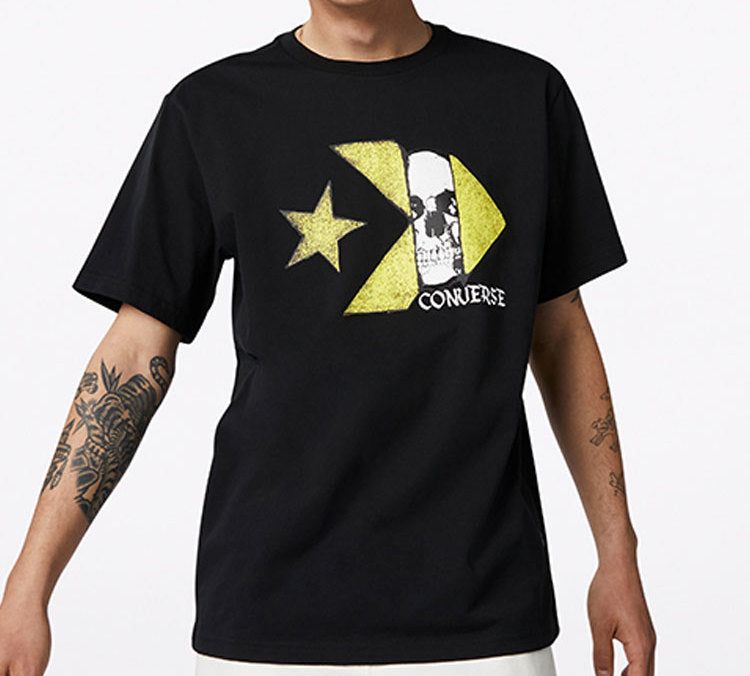 Converse Chuck Taylor Skull Logo Short Sleeve T-Shirt 'Black' 10019893-A01 sold by KicksCrew product image thumbnail 3
