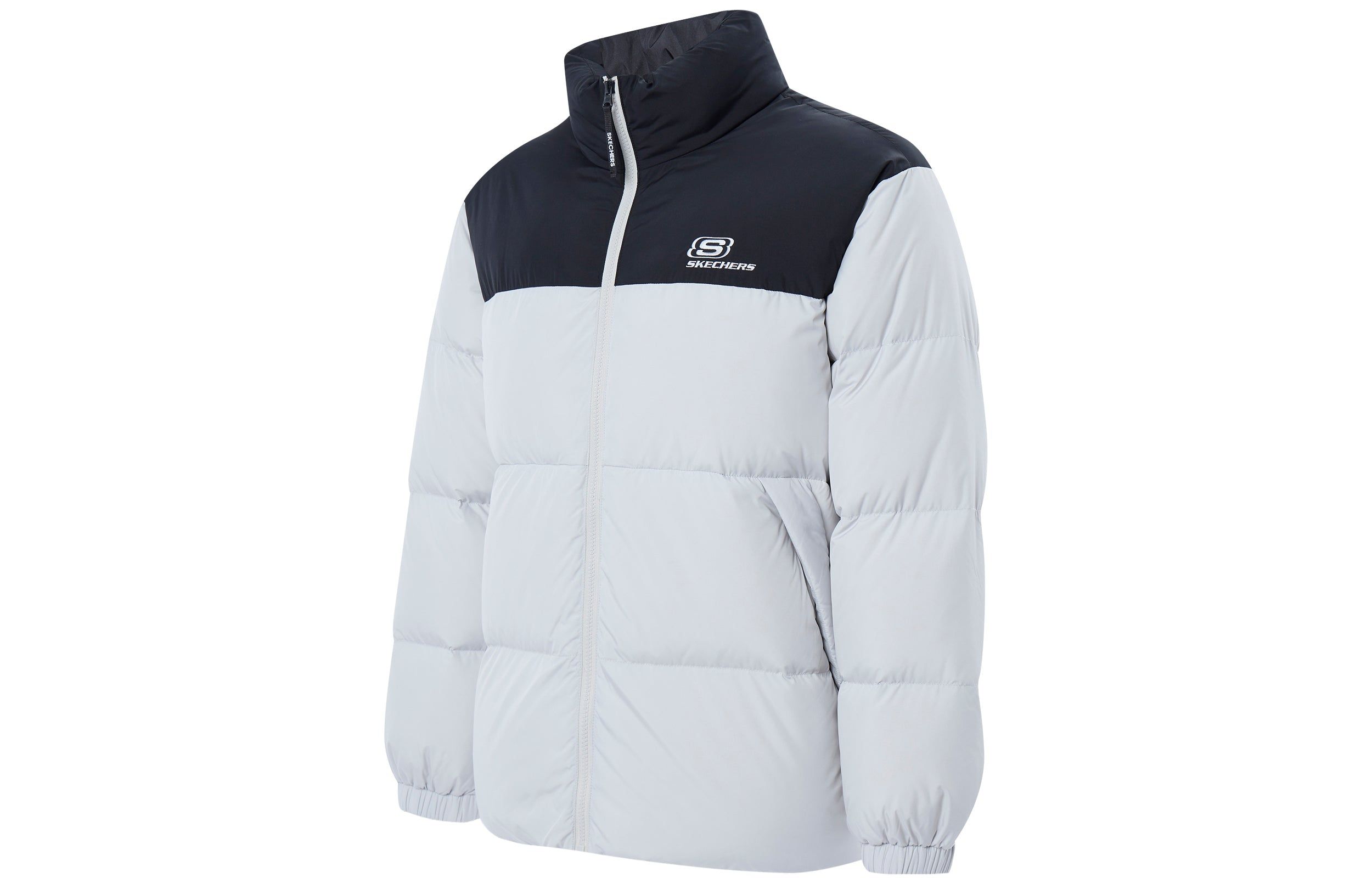 Skechers Casual Down Jacket 'Grey Black' L423U106-00MV sold by KicksCrew product image thumbnail 3
