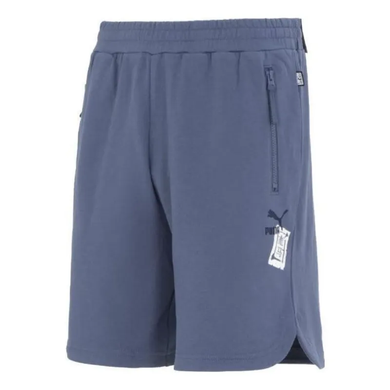 PUMA Logo Casual Shorts 'Blue' 677521-56 sold by KicksCrew