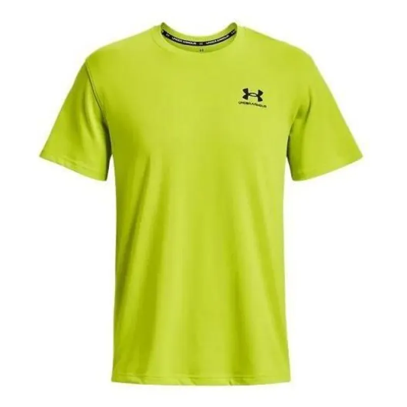 Under Armour Logo Embroidered Heavyweight Short Sleeve T-shirt 'Neon Green' 1373997-324 sold by KicksCrew