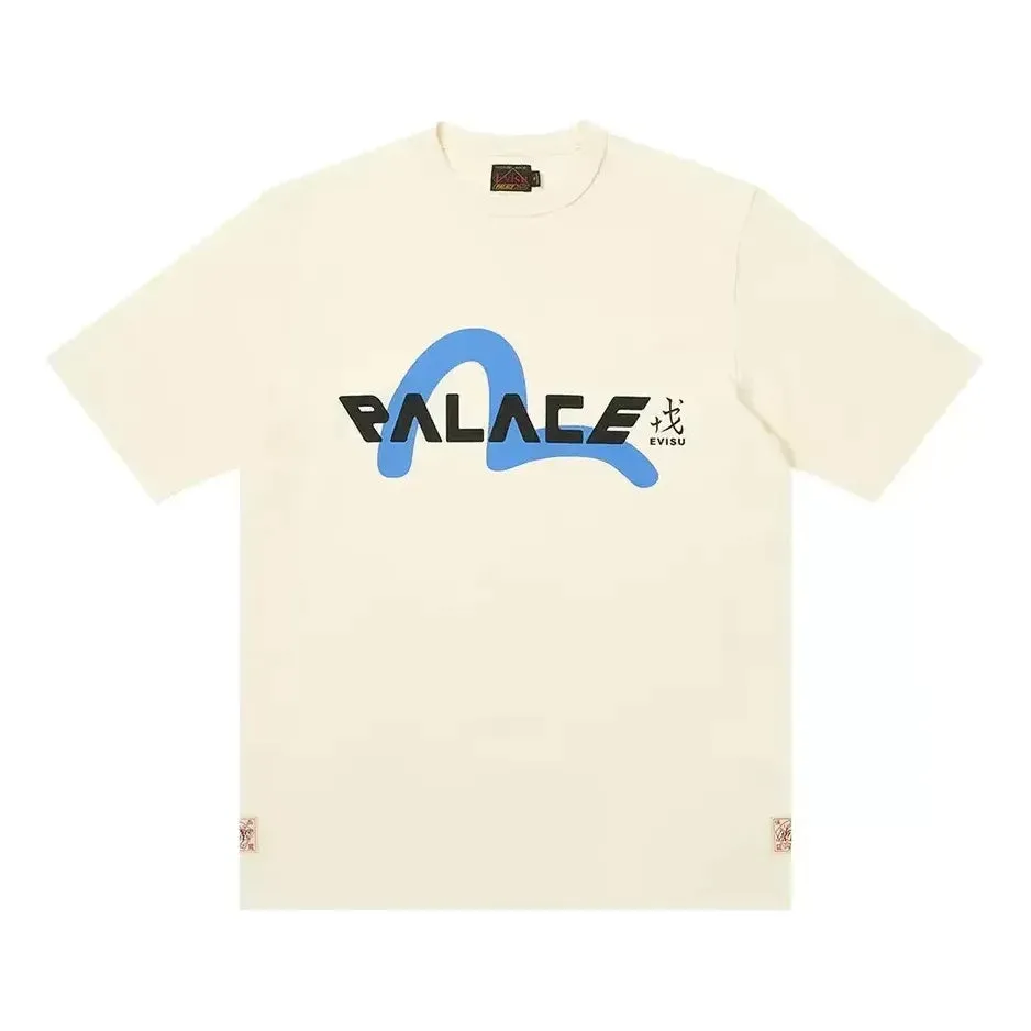 Palace x Evisu Logo T-shirt 'White' 2ESPAM4TS1153XXCTWHTO sold by KicksCrew