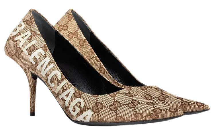 (WMNS) Balenciaga x Gucci The Hacker Project Knife Pumps 'Beige' 676603-KQW00-9742 sold by KicksCrew product image thumbnail 3