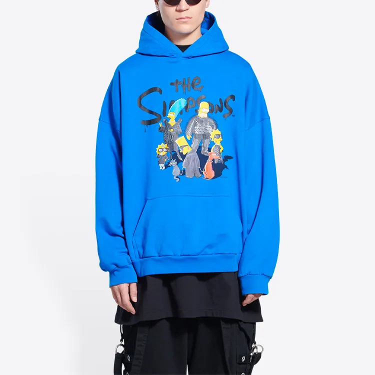 Balenciaga x THE SIMPSONS Cotton Hoodie Wide Fit 'Blue' 674986TLVG84210 sold by KicksCrew product image thumbnail 4
