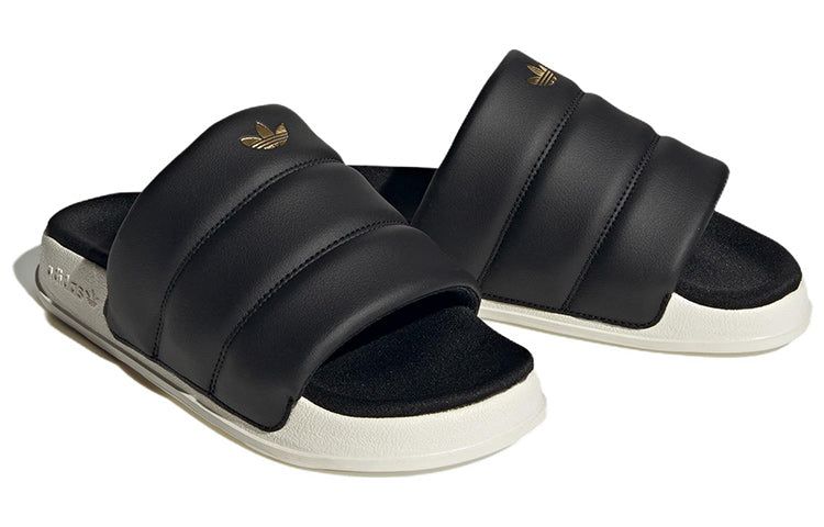 (WMNS) Adidas Adilette Essential Slides 'Black Off White' FZ6162 sold by KicksCrew product image thumbnail 3