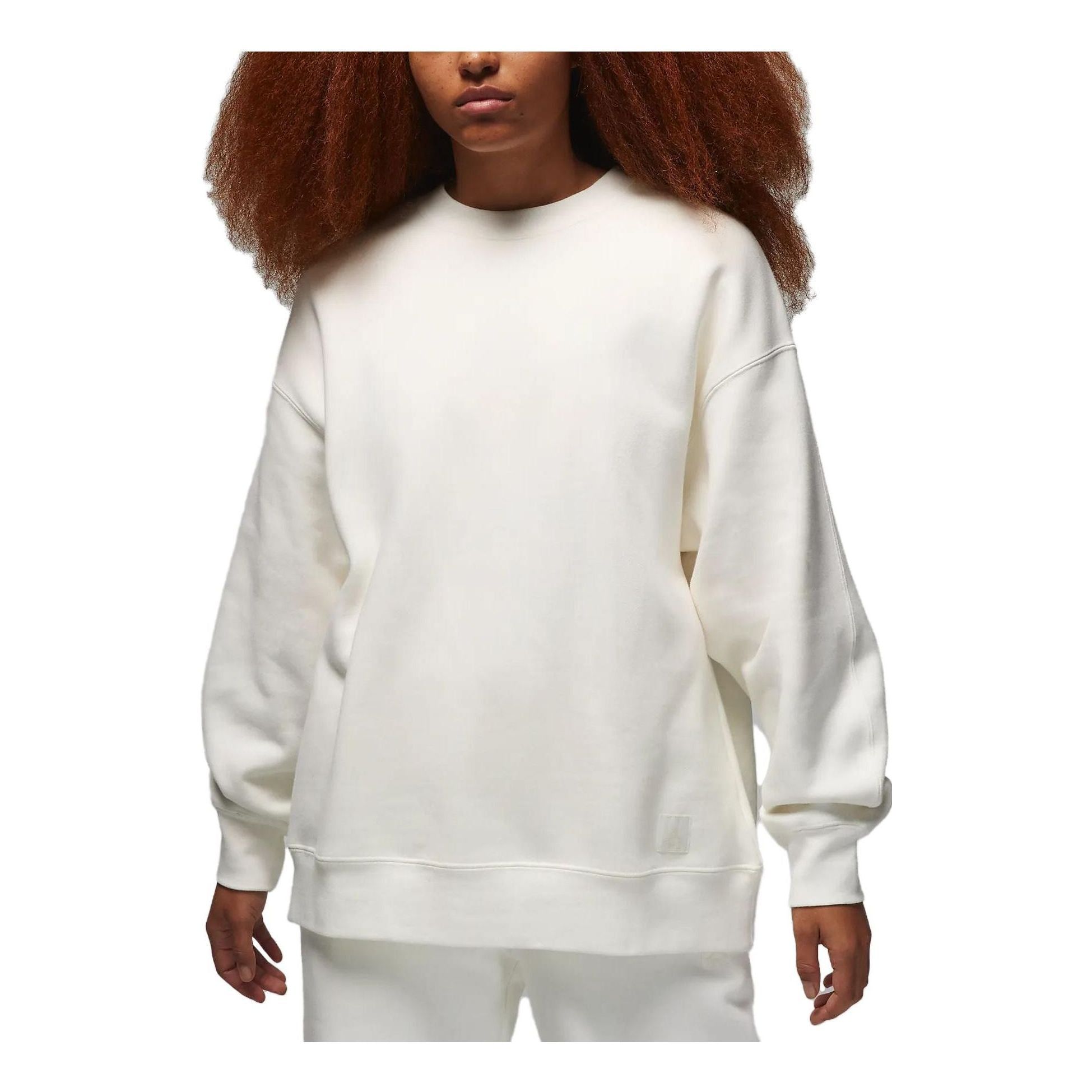 (WMNS) Air Jordan Flight Fleece Crewneck Sweatshirt 'White' FB5117-133 sold by KicksCrew