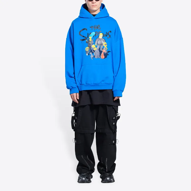 Balenciaga x THE SIMPSONS Cotton Hoodie Wide Fit 'Blue' 674986TLVG84210 sold by KicksCrew product image thumbnail 3
