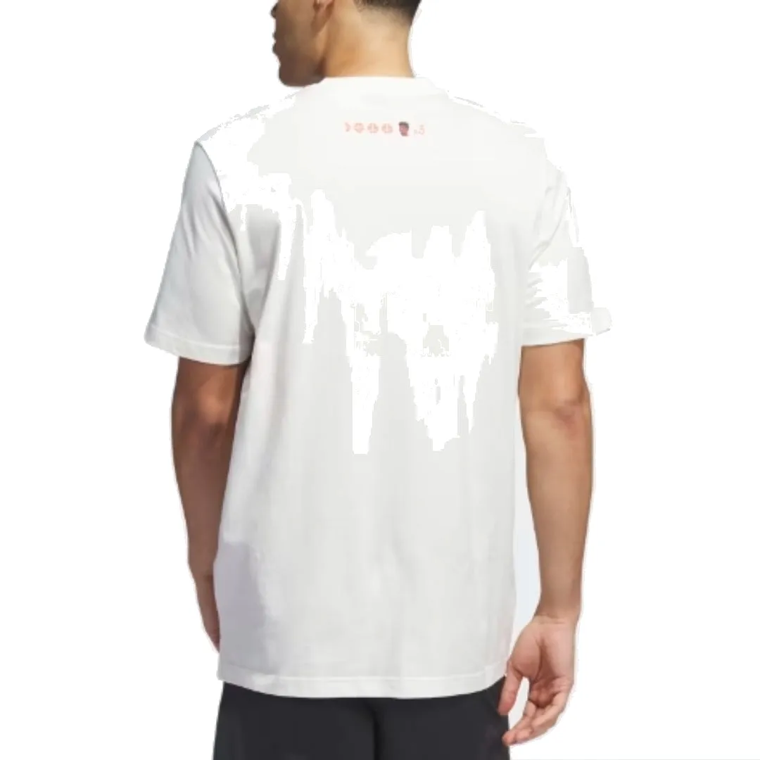 adidas Donovan Mitchell 8-Bit Signature T-Shirt 'White Yellow Blue' II7792 sold by KicksCrew product image thumbnail 2