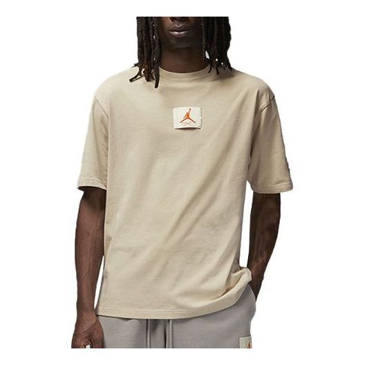 Air Jordan x Shelflife Logo T-shirt 'Khaki' DV7001-206 sold by KicksCrew