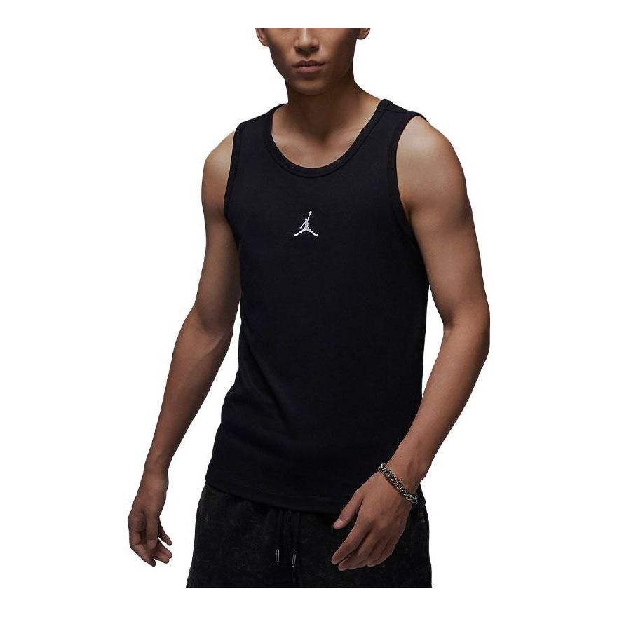 Air JORDAN TANK GCEL EMBROIDERY LOGO TANK 'Black' FQ6990-010 sold by KicksCrew