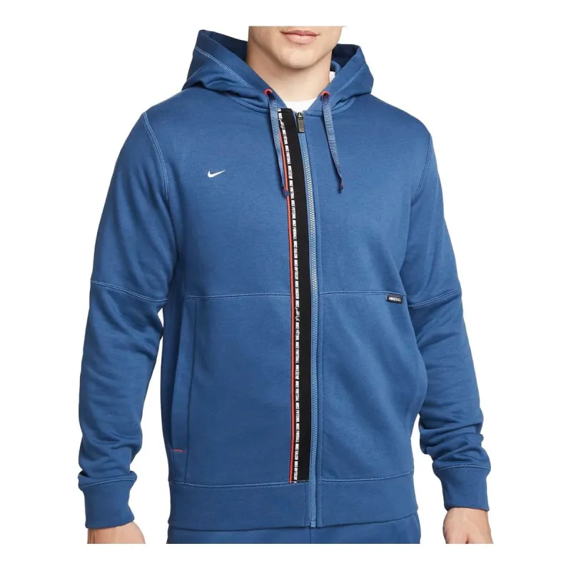 Nike F.C. Tribuna Full-Zip Hoodie 'Blue' DH9684-410 sold by KicksCrew