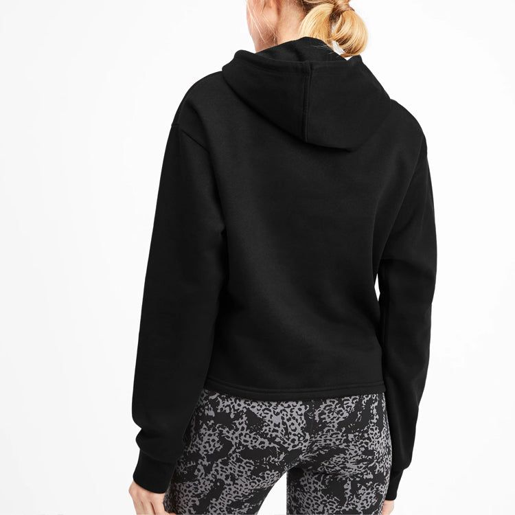 (WMNS) Puma Elevated Essentials Cropped Fleece Hoodie 'Black' 580153-01 sold by KicksCrew product image thumbnail 5