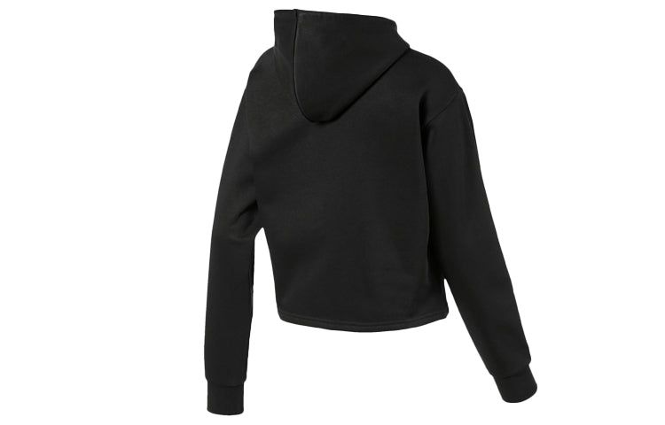 (WMNS) Puma Elevated Essentials Cropped Fleece Hoodie 'Black' 580153-01 sold by KicksCrew product image thumbnail 2