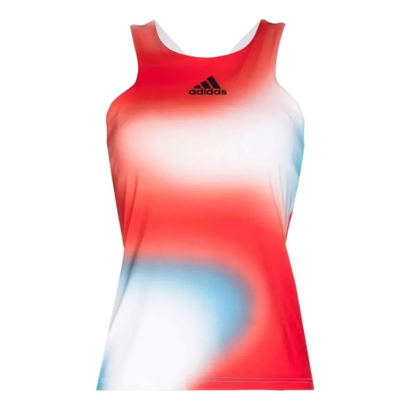 (WMNS) adidas Melbourne Tennis Printed Y-Tank Top 'Red White Blue' HA7614 sold by KicksCrew