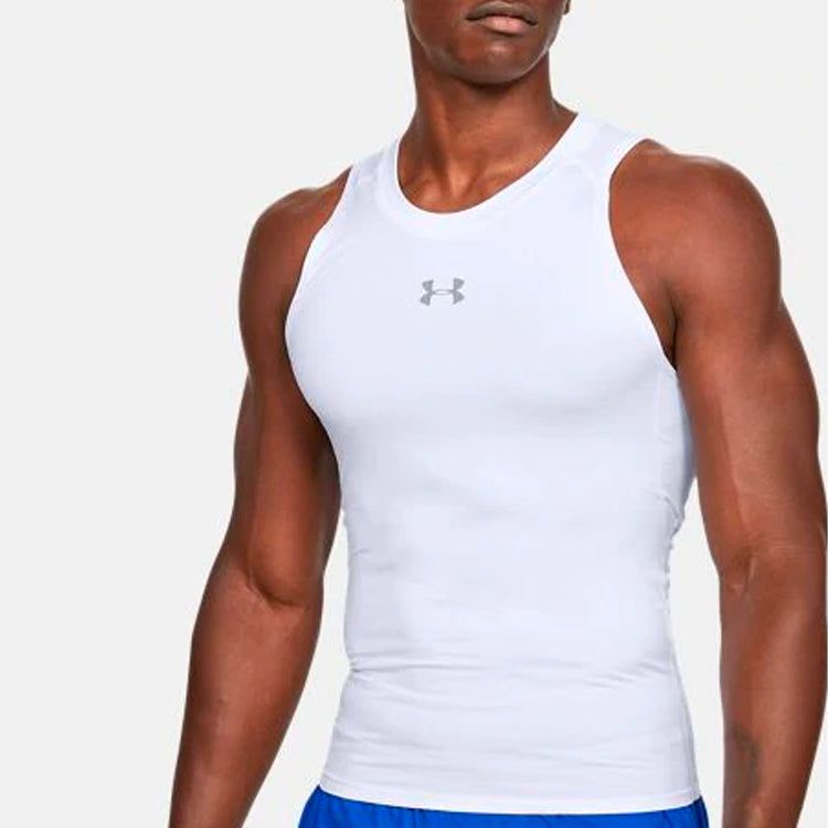 Under Armour HeatGear Basketball Tank Top 'White' 1355672-100 sold by KicksCrew product image thumbnail 3