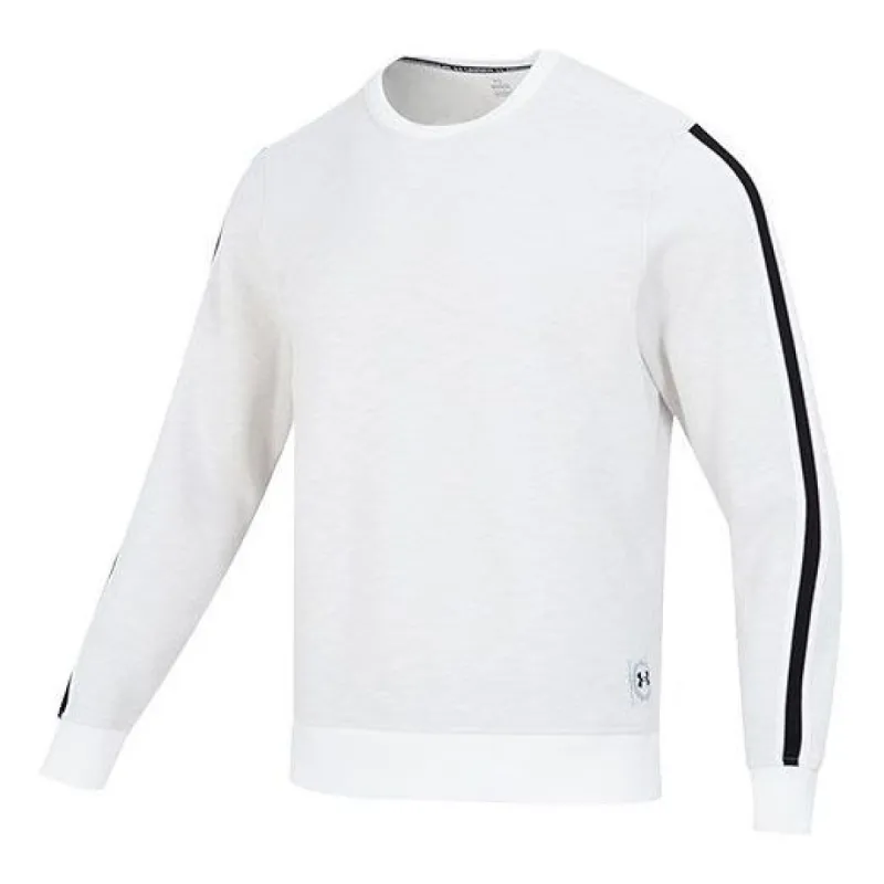 Under Armour Essential Fleece Heritage Crew Sweatshirt 'Onyx White' 1373814-112 sold by KicksCrew
