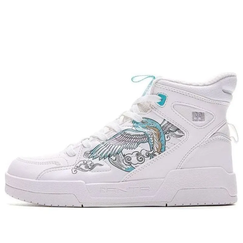 (WMNS) ANTA Fashion High-top Casual Shoes 'White Blue' 122048050-3 sold by KicksCrew